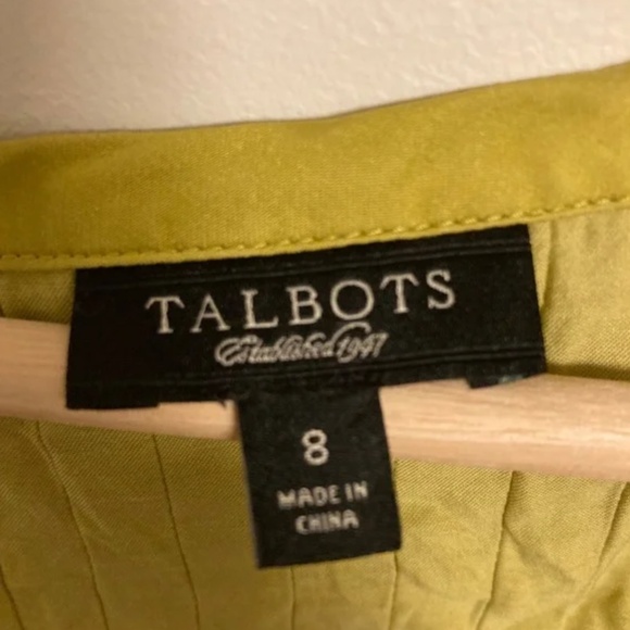 Silk/Cotton Chartreuse Sleeveless Blouse - Picture 4 of 6